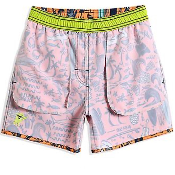 NWT-Boy Hawaii Swim Trunks Boys Bathing Suit Swimsuit Boys Swim Shorts Swimwear - Picture 3 of 6